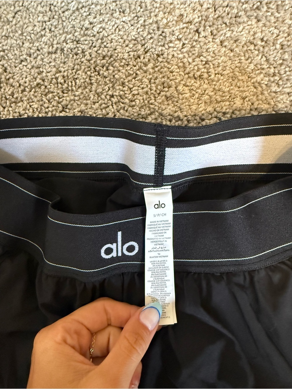Alo Yoga Black Match Point Shorts - Picture 5 of 5